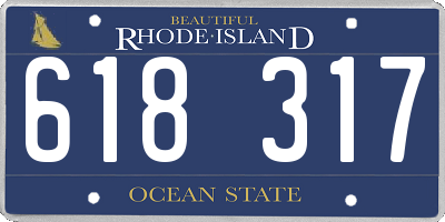 RI license plate 618317