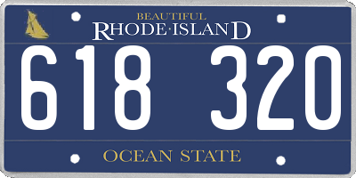 RI license plate 618320