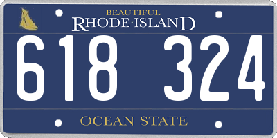 RI license plate 618324
