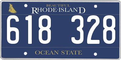RI license plate 618328