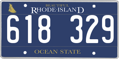 RI license plate 618329