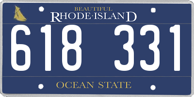 RI license plate 618331