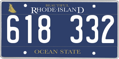 RI license plate 618332