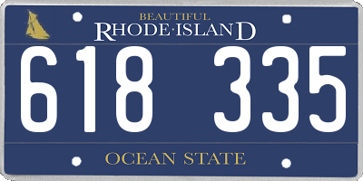 RI license plate 618335