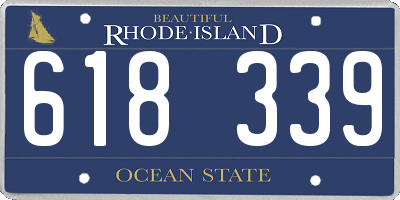 RI license plate 618339
