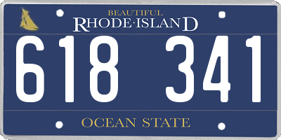 RI license plate 618341