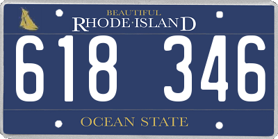 RI license plate 618346