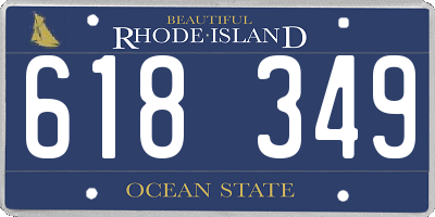 RI license plate 618349