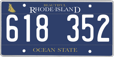 RI license plate 618352