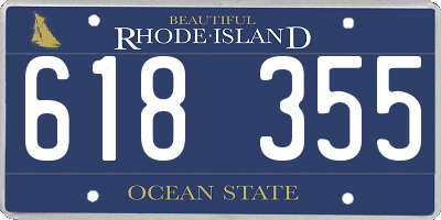 RI license plate 618355