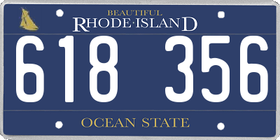 RI license plate 618356