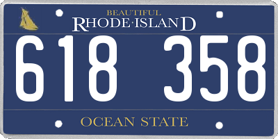 RI license plate 618358