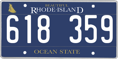 RI license plate 618359