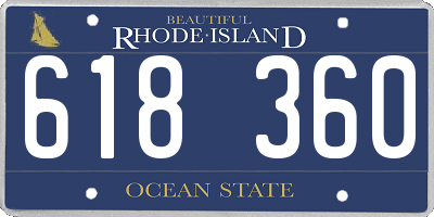RI license plate 618360