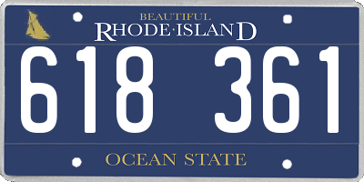 RI license plate 618361