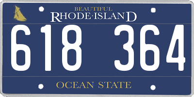 RI license plate 618364