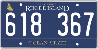 RI license plate 618367