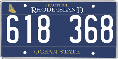 RI license plate 618368