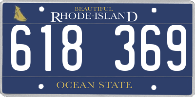 RI license plate 618369