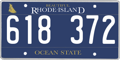 RI license plate 618372