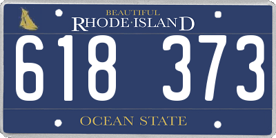 RI license plate 618373