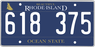RI license plate 618375