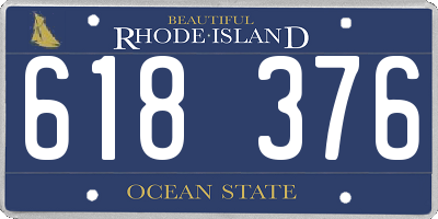 RI license plate 618376