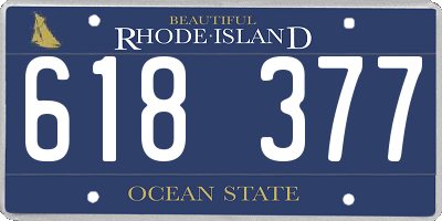 RI license plate 618377