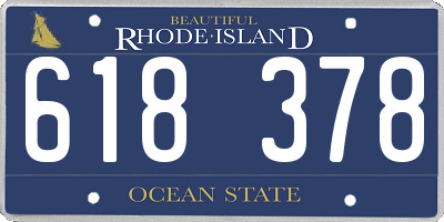 RI license plate 618378