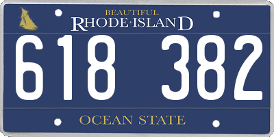 RI license plate 618382