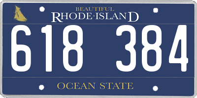 RI license plate 618384