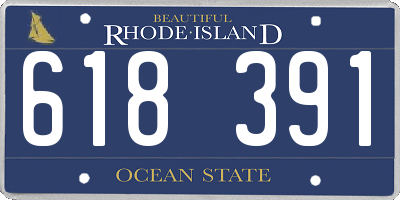 RI license plate 618391