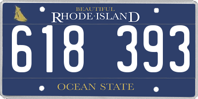 RI license plate 618393