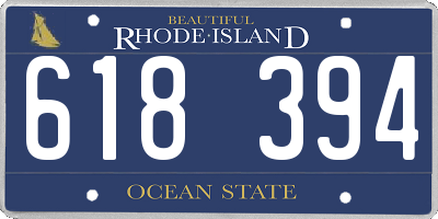 RI license plate 618394