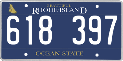 RI license plate 618397
