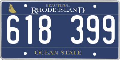 RI license plate 618399