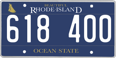 RI license plate 618400