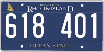 RI license plate 618401