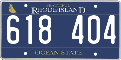 RI license plate 618404