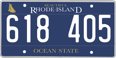 RI license plate 618405