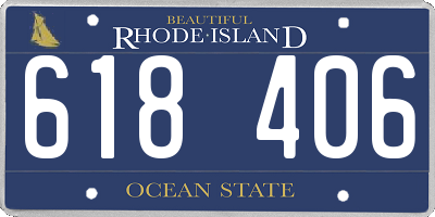 RI license plate 618406