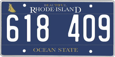RI license plate 618409