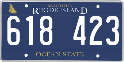 RI license plate 618423