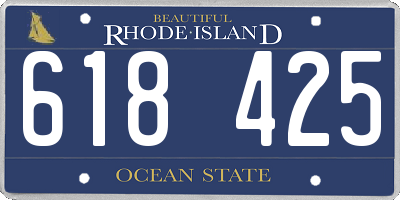 RI license plate 618425