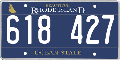 RI license plate 618427
