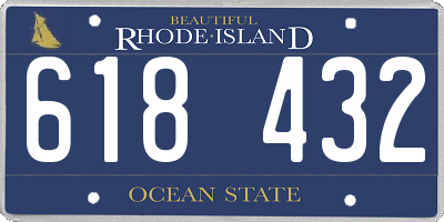 RI license plate 618432