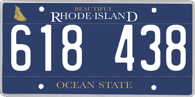 RI license plate 618438