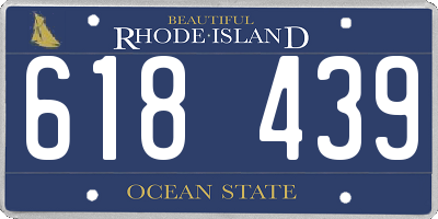 RI license plate 618439