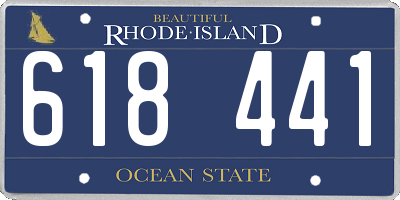 RI license plate 618441