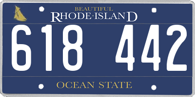 RI license plate 618442